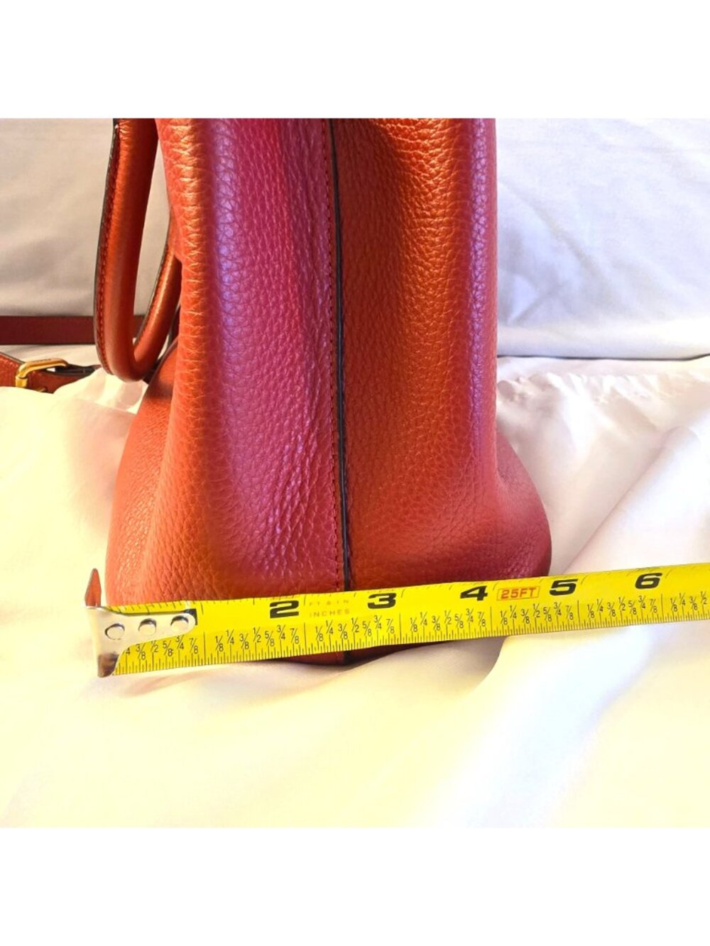Coach Legacy Medium Carryall 28 Red Pebbled Leather Satchel Crossbody Bag - Picture 4 of 16